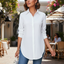 Women’s Longline Relaxed Fit Button Down Collared Blouse
