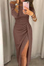 Women's Off-Shoulder Glitter Midi Dress