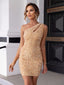 Women’s One Shoulder Sequin Mini Dress