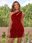 Women’s One Shoulder Sequin Mini Dress
