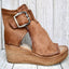 Women’s Open-Toe Buckle Wedge Sandals