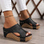 Women’s Open Toe Mule Wedge Sandals