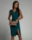 Women’s Polished Sleeveless V-Neck Side Slit Dress