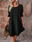 Women’s Puff Sleeve Ruffle Hem Dress