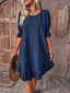 Women’s Puff Sleeve Ruffle Hem Dress