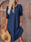 Women’s Puff Sleeve Ruffle Hem Dress