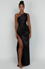Women’s Refined Asymmetric One-Shoulder Maxi Dress