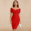 Women’s Refined Off-Shoulder V-Neck Dress