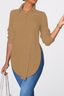 Women’s Longline Relaxed Fit Button Down Collared Blouse