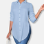 Women’s Longline Relaxed Fit Button Down Collared Blouse