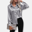 Women’s Relaxed Button Down Collared Long Sleeve Blouse