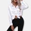 Women’s Relaxed Button Down Collared Long Sleeve Blouse