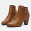 Women’s Retro Side Zipper Block Heeled Ankle Boots