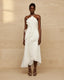 Women’s Ruffled Pleated Midi Dress