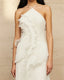 Women’s Ruffled Pleated Midi Dress