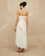 Women’s Ruffled Pleated Midi Dress