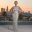 Women’s Sequin Boat Neck Sleeveless Bodycon Formal Evening Gown Maxi Dress
