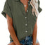 Women’s Short Sleeve Collared Button Down Blouse