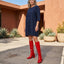 Women’s Sleek Chunky Heels Knee-High Boots