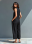 Women’s Sleeveless Button Up Stand Collar Jumpsuit
