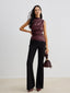 Women’s Sleeveless High Neck Draped Top