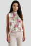 Women’s Sleeveless Mock Neck Floral Blouse