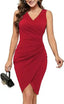 Women’s Sleeveless Wrap Front Bodycon Dress