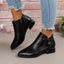 Women’s Square-Embossed Pointed Toe Ankle Boots