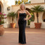 Women's Strapless Corset Ruched Bodycon Evening Maxi Dress