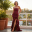 Women’s Strapless with Asymmetric Ruffle Maxi Dress