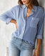 Women’s Striped Long Sleeve Buttoned Shirt