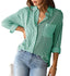 Women’s Striped Long Sleeve Buttoned Shirt