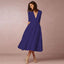 Women’s Stunning Deep V-Neck Midi Dress