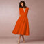 Women’s Stunning Deep V-Neck Midi Dress