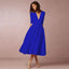 Women’s Stunning Deep V-Neck Midi Dress