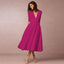 Women’s Stunning Deep V-Neck Midi Dress
