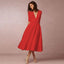 Women’s Stunning Deep V-Neck Midi Dress