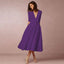 Women’s Stunning Deep V-Neck Midi Dress