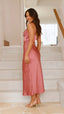 Women’s Stunning Cowl Neck Midi Wedding Guest Dress