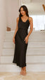 Women’s Stunning Cowl Neck Midi Wedding Guest Dress