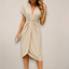 Women’s Stunning V-Neck Wrap Midi Dress