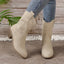 Women’s Suede Block Heel Cowgirl Ankle Boots