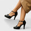 Women's T-Strap Bow Stiletto Platform Heels