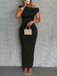 Women’s Ruched Off Shoulder Bodycon Maxi Dress