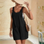 Women’s Tie Shoulder Strap Pockets Romper