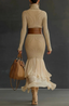 Women’s Turtleneck Beige Sweater Dress