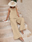 Women’s Two-Piece Casual Sleeveless Top and Wide Leg Pants Set