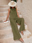 Women’s Two-Piece Casual Sleeveless Top and Wide Leg Pants Set