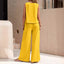 Women’s Two-Piece Casual Sleeveless Top and Wide Leg Pants Set