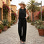Women’s Two-Piece Casual Sleeveless Top and Wide Leg Pants Set